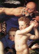 BRONZINO, Agnolo Venus, Cupide and the Time (detail) fdg oil on canvas